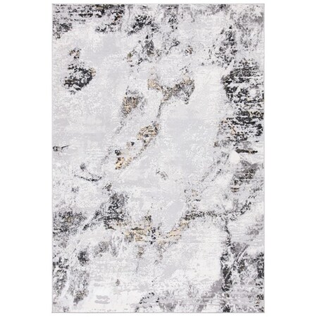 Safavieh 8 x 10 ft. Amelia Contemporary Rectangle Power Loomed Rug - Gray & Gold ALA232F-8
